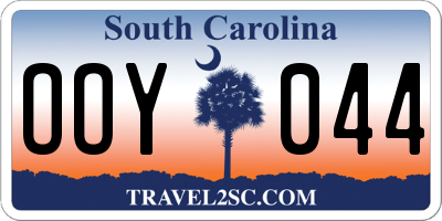 SC license plate OOY044