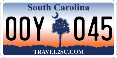 SC license plate OOY045