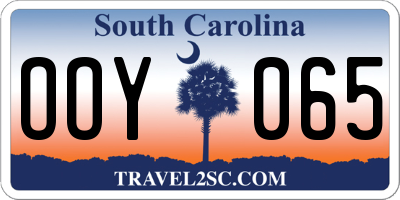 SC license plate OOY065