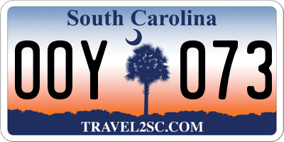 SC license plate OOY073