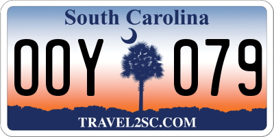 SC license plate OOY079