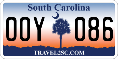 SC license plate OOY086