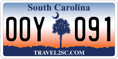 SC license plate OOY091