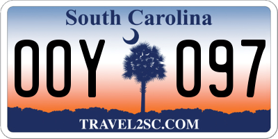 SC license plate OOY097