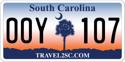 SC license plate OOY107
