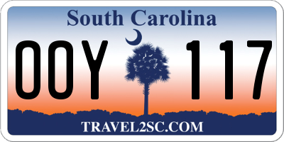 SC license plate OOY117