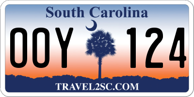 SC license plate OOY124