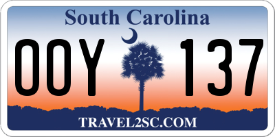 SC license plate OOY137