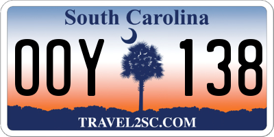 SC license plate OOY138