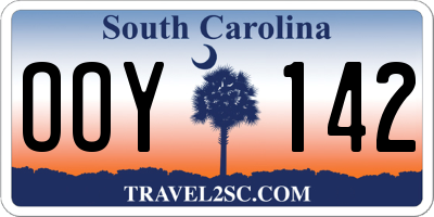 SC license plate OOY142