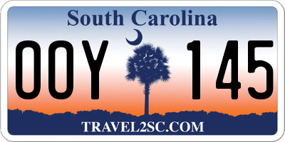 SC license plate OOY145