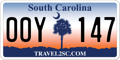 SC license plate OOY147