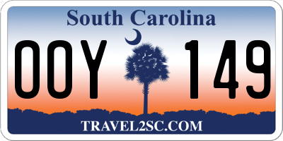 SC license plate OOY149
