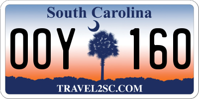 SC license plate OOY160