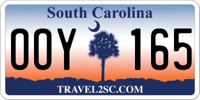 SC license plate OOY165
