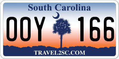SC license plate OOY166
