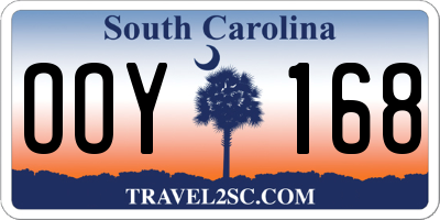 SC license plate OOY168