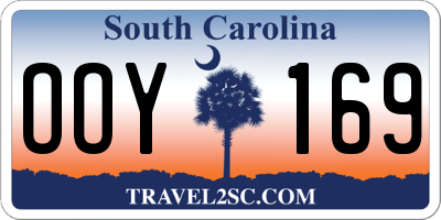 SC license plate OOY169