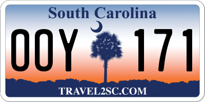 SC license plate OOY171