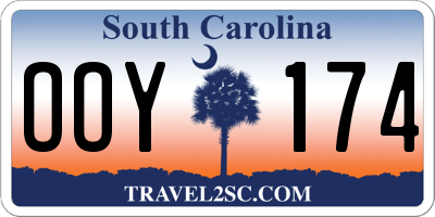 SC license plate OOY174