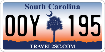 SC license plate OOY195