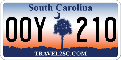 SC license plate OOY210