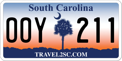 SC license plate OOY211
