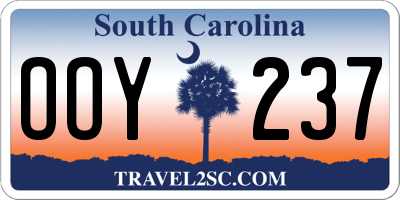 SC license plate OOY237