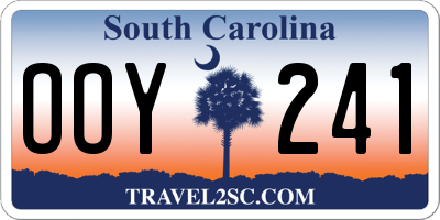 SC license plate OOY241
