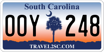 SC license plate OOY248