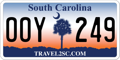 SC license plate OOY249
