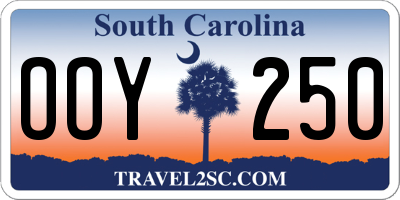SC license plate OOY250