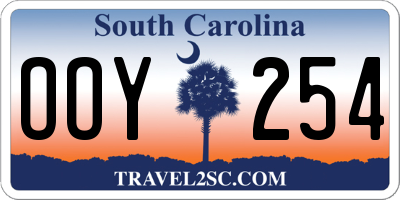 SC license plate OOY254