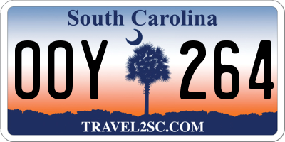 SC license plate OOY264