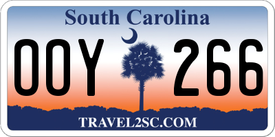 SC license plate OOY266