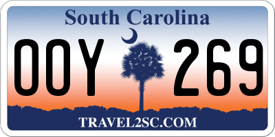 SC license plate OOY269