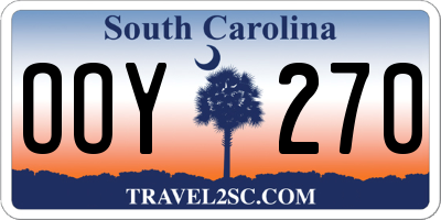 SC license plate OOY270