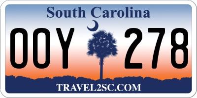 SC license plate OOY278