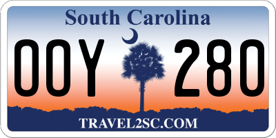 SC license plate OOY280
