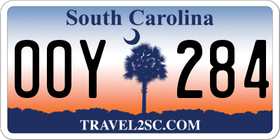 SC license plate OOY284