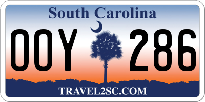 SC license plate OOY286