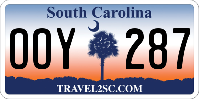 SC license plate OOY287