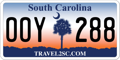 SC license plate OOY288