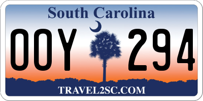 SC license plate OOY294