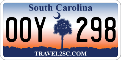 SC license plate OOY298