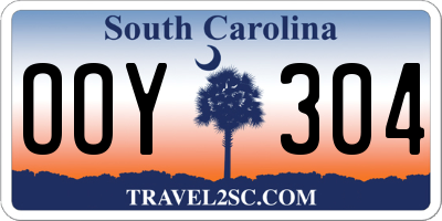 SC license plate OOY304
