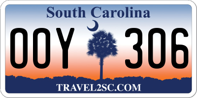 SC license plate OOY306