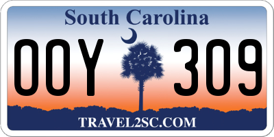 SC license plate OOY309