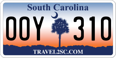 SC license plate OOY310