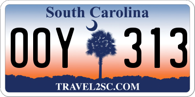 SC license plate OOY313